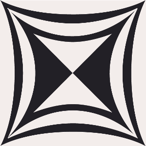 Decorative cement tile Convexus 2 with triangles, squares and checkerboards, bands and lines